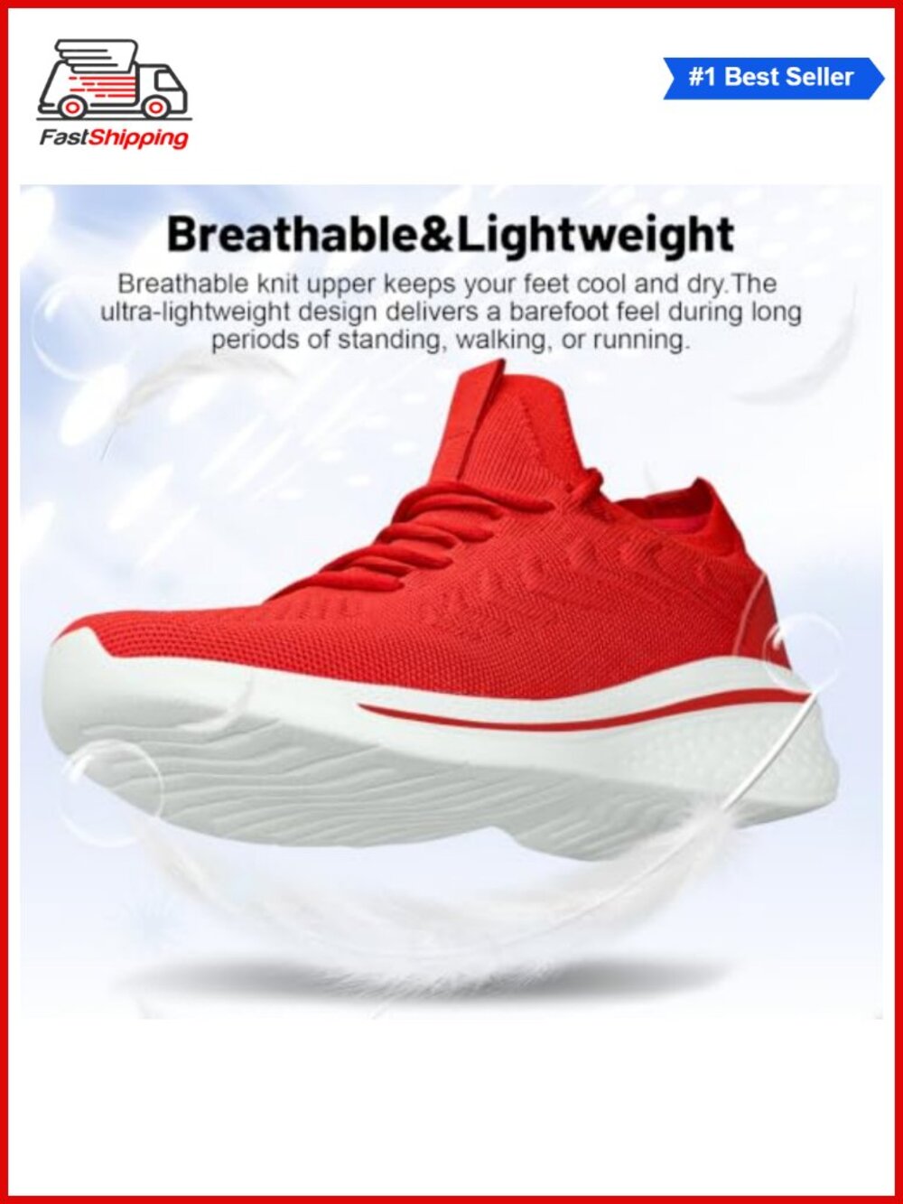 ✨ Womens Walking Running Shoes Slip-On Breathable Mesh Athletic Sneakers - Picture 3 of 6